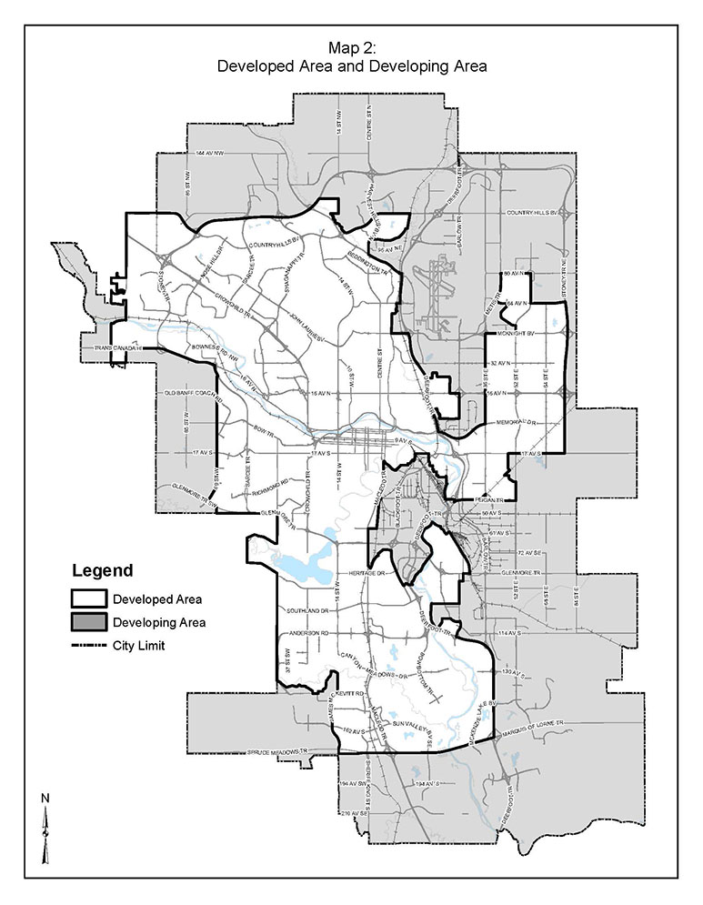 Map 2: Developed Area and Developing Area